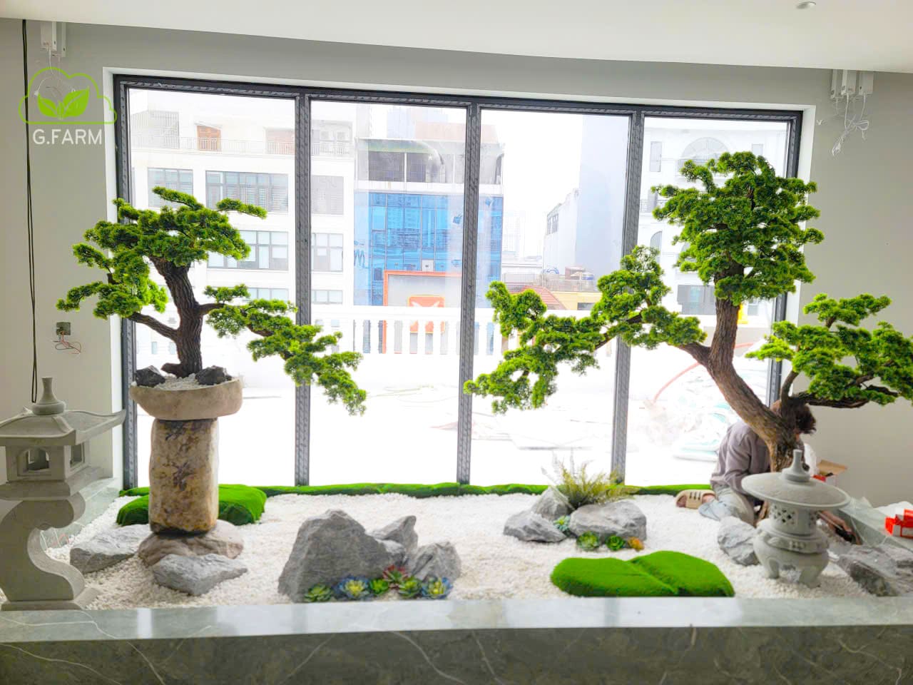 Tiểu cảnh khô vườn Nhật trong nhà đẹp